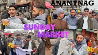 Anantnag famous sunday market  🛍️ 😍 Reality of sunday market @aaqibgulzar03