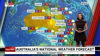 Monday weather forecast across Australia
