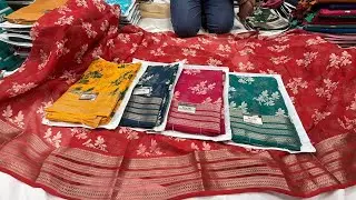 Starts 380/- Bangalore Chickpet wholesale sarees shop| latest saree collection , Fancy sarees
