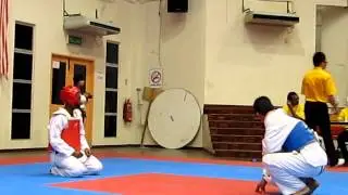 Taekwondo junior Sparring + White Belt Vs yellow belt round 2