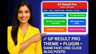🚀 GP Result PRO Theme + Plugin  Rank Fast in Sarkari Job Blogging  One Click Blog Posts #sarkarijob