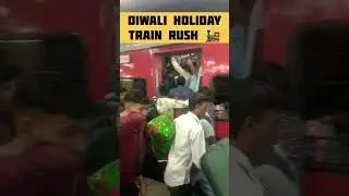 Diwali festival train rush🚂 #shorts #short #rush #train #railway #shortvideo