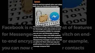 End-to-end encrypted voice and video calls now on Facebook Messenger #shorts