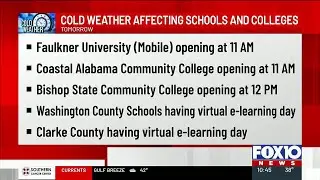 Weather impacts area schools for Jan. 26