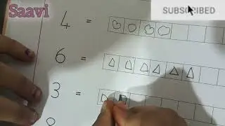 Draw objects to show tha number value