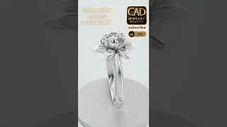 AI Flower Engagement Ring TRANSFORMED into CAD #diamond #cadjewelryprojects #ai