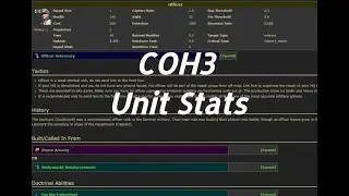 COH3 - Unit Stats