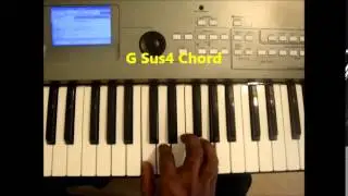 How To Play G Sus4 Chord On Piano and Keyboard - G sus