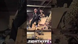 JAKE PAUL ARRIVES ON A TANK &ldquo;READY FOR WAR&rdquo; WITH NATE DIAZ; GUNNING FOR KNOCKOUT FINISH