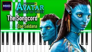 Avatar The Way of Water, Zoe Saldana - The Songcord - Piano Tutorial