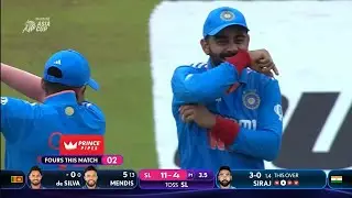 MOHAMMED SIRAJ ON FIRE! 🔥Asia Cup Magic + Kohli&rsquo;s Hilarious Reaction! 😂 #viratkohli #siraj #cricket 