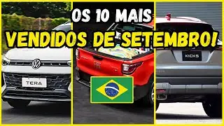 Os 10 carros MAIS VENDIDOS em SETEMBRO de 2025 no BRASIL!