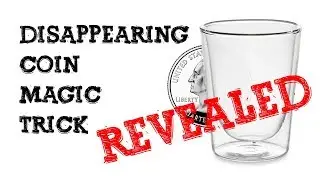 [REVEALED] Disappearing coin under a glass magic trick #LearnWithDiva
