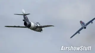 F-86 Sabre and MiG-17 Flybys - Gathering of Warbirds 2017