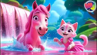 👑   GATA PRINCESA está PERDIDA ⚠️ en el BOSQUE con su CABALLO ROSA 🩷