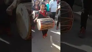 #little #girl #playing #dhimebaja #newariculture #jatra #viralvideo