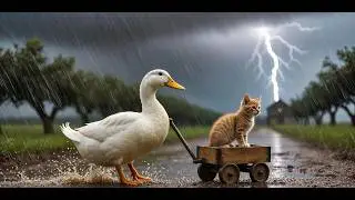Duck cute | white duck life on the farm | video by gg veo3 AI #duck #duckcute #duckcartoon