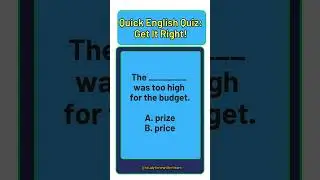 Think Fast The English Challenge Part 7 #englishvocabulary #englishchallenges #englishtest