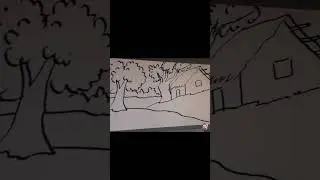 Scenery drawing   || #shortsforyoutube #shorts #digitalart