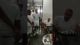 Discipline begins from the table. #crpf officer trainees standing in queue for food.