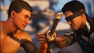 Johnny cage calls  kenchi a chicken for not betting Sento