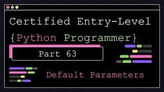 Сертифицированный программист Python начального уровня &mdash; Часть 63 &mdash; Параметры по умолчанию
