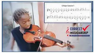 G Major Scale (Two octave) Music Sheet with Violin