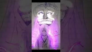 solo leveling  sung jinwoo and God statue creepy smile #anime pen sketch glow art