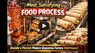 Most Satisfying Food Process: Inside a Massive Modern Shawarma Factory (Full Process)