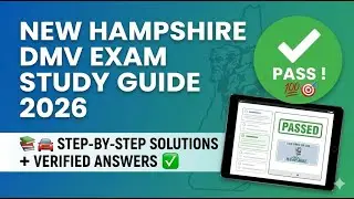 New Hampshire DMV Exam Study Guide 2026 📚🚗 Step-by-Step Solutions + Verified Answers ✅ (Pass ! 💯🎯)