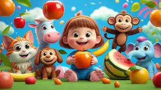 Kids Learning Video | Animals 🐶 Fruits 🍎 Colours 🎨 #cartoon #animalname #fruit  #colors 