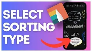 How to select sorting type on Noteshelf 3?