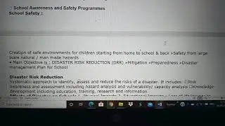 Risk assessment in Disaster and school  awareness and safety