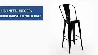 Flash Furniture High Back Metal Bar Stool  30in.H
