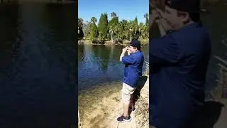 KID CATCHES FISH OF A LIFETIME! ( Jenkins Creek )