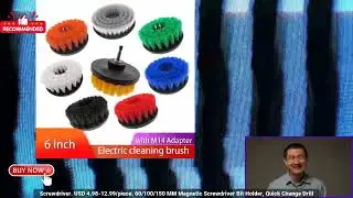 3256803973529194 1Pcs 6Inch Power Scrubber Brush Electric Drill Cleaning with M14 Adapt