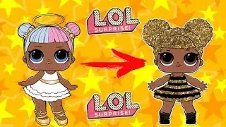 #ПЛАТЬЕ ДЛЯ КУКЛЫ ЛОЛ КРАСИМ СВОИМИ РУКАМИ! ☆ LOL SURPRISE ULTRA RARE ☆ КУКЛЫ ЛОЛ ☆