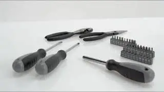 AmazonBasics 65 Piece Home Basic Repair Tool Kit Set With Bag