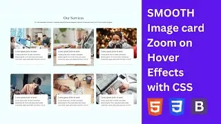 Services Card Design | How To Zoom on Hover with CSS | Card effect