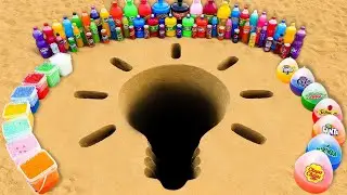How to Make Light Bulb Idea with Orbeez & Cement, Giant Fanta, Mtn Dew, 7up, Coca Cola vs Mentos
