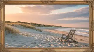 No sound ranquil Summer Morning  Serene Beach Still Frame for Frame TVt