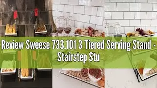 Review Sweese 733.101 3 Tiered Serving Stand - Stairstep Sturdier Food Display Stand with White Porc