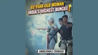 82-Year-Old's Fearless Bungee Jump in Rishikesh!
