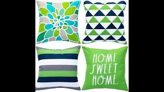 WLNUI Decorative Pillow Covers 18x18 Inch Set of 4 Green Geometric Modern Throw Pillow Covers Review