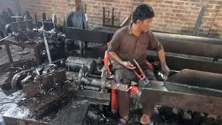Making process of chain link fence #fence #making #chainlink #shorts #shortfeed