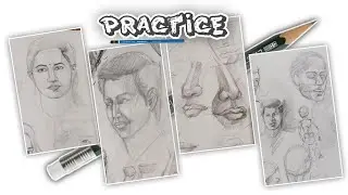 how to draw a portrait/ face drawing/ pencil art| drawing class in Tamil  /Chandru