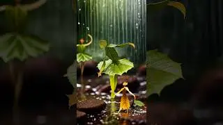 The way the leaves move in the rain #aiart #generativeart #ai  #abstractart #dance #nature