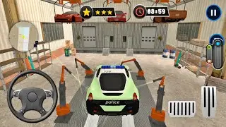 Police Car Wash Service: Gas Station Parking Games - Police Car, Bus, Jeep Wash and Repair Gameplay