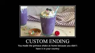 Grimace shake all endings