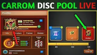 Carrom pool Live Unlock Gems Gala Event Avatar 😍